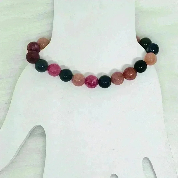 Berries Tourmaline Stone Beaded Bracelet - Picture 4 of 6